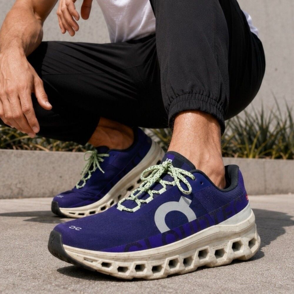 On Cloudmonster Mens 14 Acai Aloe Purple Running Shoes CloudTec 61.99027